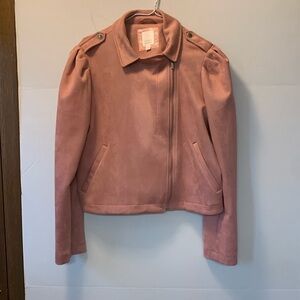 Lauren Conrad Faux Leather Moto Jacket Size M